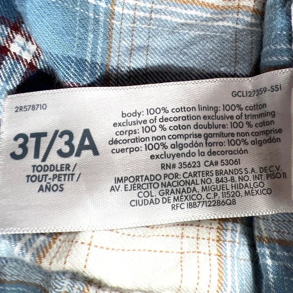 OshKosh Bgosh 3T Toddler Boy Brown Canvas Flannel Lined Overalls School Play EUC